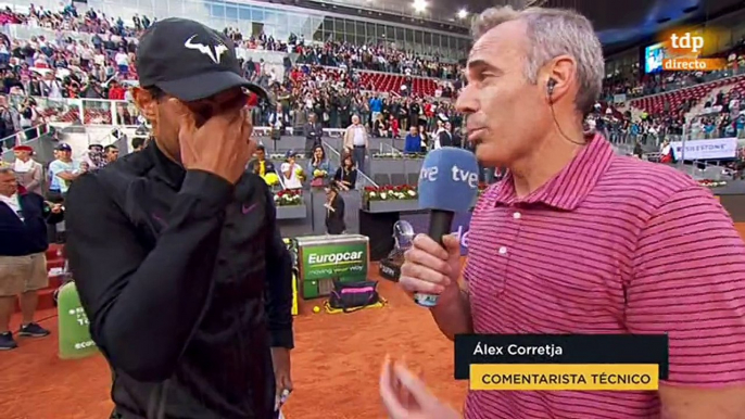 Rafael Nadal On-court interview / R2 Madrid Open 2017