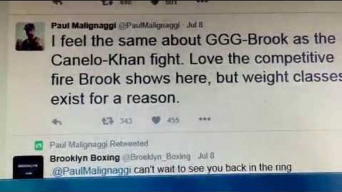 Best Boxing Broadcaster Paulie Malignaggi On GGG vs Kell Brook - esnews boxing