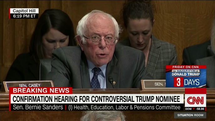 Bernie Sanders grills Betsy DeVos on GOP donations - YouTube