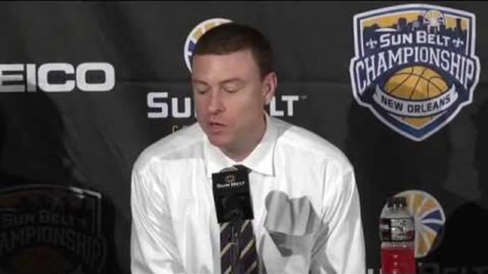 2015 Sun Belt Men's Basketball Champ Semi Press Conference Georgia Southern vs UL Monroe