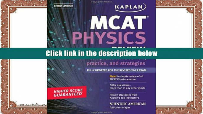 Popular Book  Kaplan MCAT Physics Review Notes (Kaplan Test Prep)  For Full