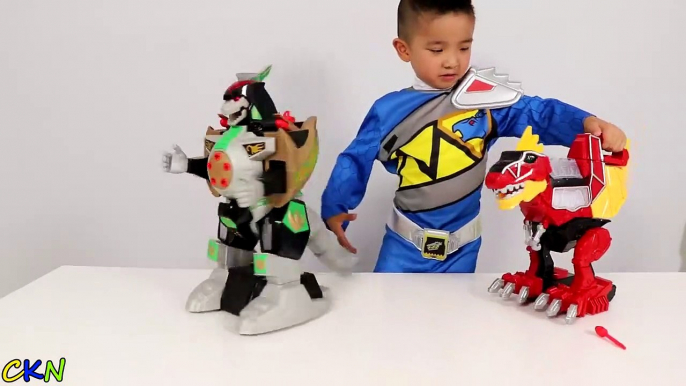 Power Rangers Dino Super Charge Rumble N Roar T-Rex Zord Toys Unboxing Playing Ckn Toys-mv_m