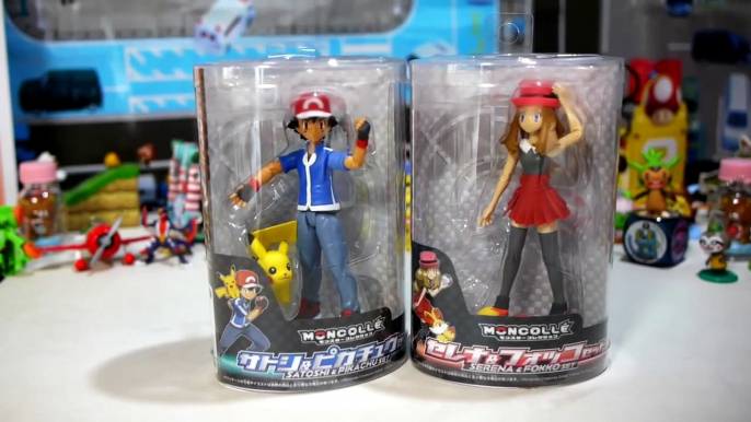 Pokemon Toys - Ash and Pikachu - Serena and Fennekin Model Sets by Takara Tomy-v