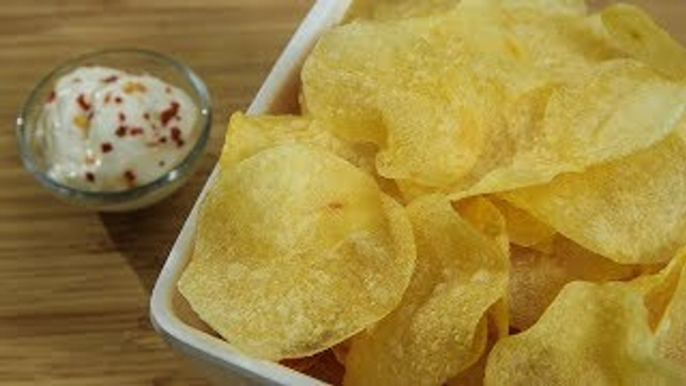 Crispy Thin Potato Chips | Potato Wafers Recipe | Potato Chips Recipe | Aloo Chips by Ruchi Bharani