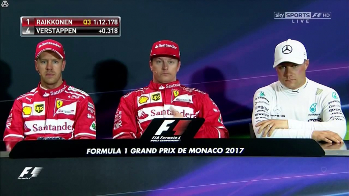 F1 2017 Monaco GP - Top 3 post qualifying interviews