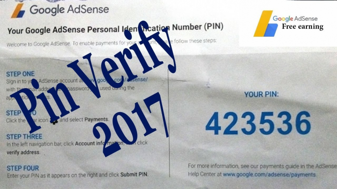 Google Adsense Pin Verification Process in Hindi ! कैसे करे एडसेंसे पे अपना अड्रेस वेरीफाई