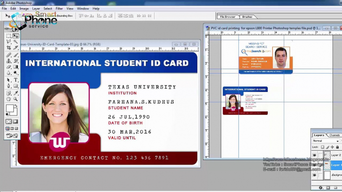 PVC Id Card Printing Page Layout (Template)   fdsaor Epson L800, L80