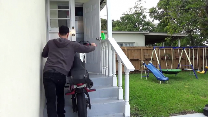 PISSING OFF MY NEIGHBORS, MOTORCYCLE STAIRS CHALLE