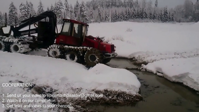 Bog Monters Mega Machines Heavy Equipment Stuck in Swamp Ice Timber Carrier Stalled Tracto