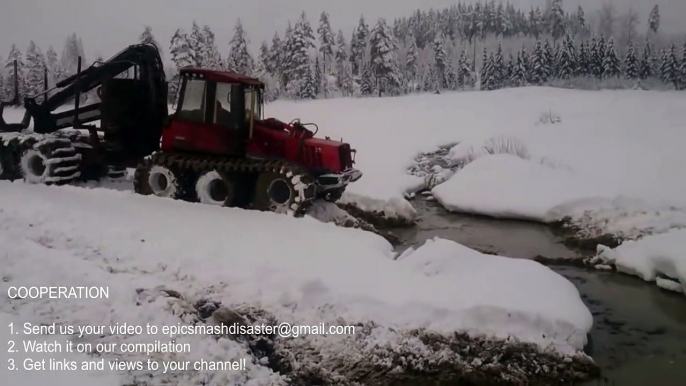 Bog Monters Mega Machines Heavy Equipment Stuck in Swamp Ice Timber Carrier Stalled Tractor Mud