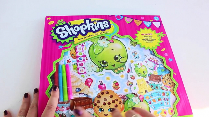 SHOPKINS Super Activity SET! Giant Stickers Coloring Pages! SHOPKINS PETKINS RARES! FUN