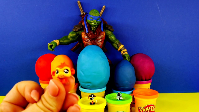 Giant TMNT Surprise Egg Play Doh Teenage Mutant Ninja Turtle Huge Leonardo Huevo Sorpresa