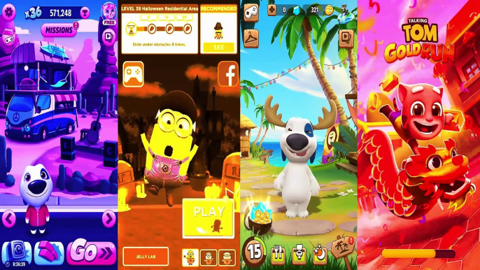 Games for Kids Learn Colors with Minion Rush Talking Hank vs Talking Tom Gold Run Level 19 Video,Cartoons animated anime game 2017