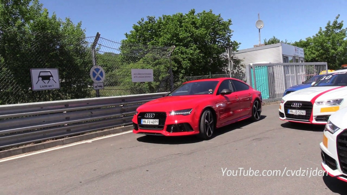 Audi RS6 Avant C7 vs Audi RS7 Accelerations On The Nurburgring!