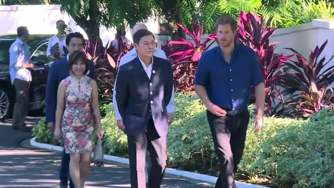 Prince Harry arrives in Singapore for charity polo match