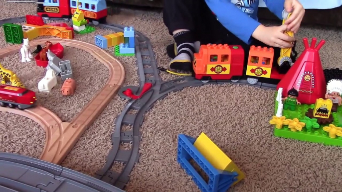 Thomas and Friends Wooden Railway _ Thomas Train and Lego Duplo Playtime Compilation