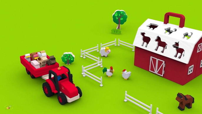 Los animales de la granja para niños. Caricaturas educativas en español. Farm animals in S