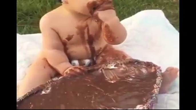 This chocolate-loving baby is me