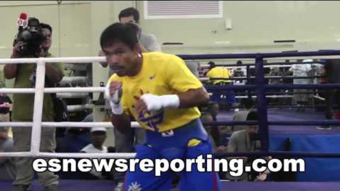 Full Intense Manny Pacquiao Workout - esnews boxing pacquiao vs algieri