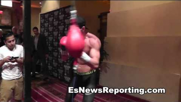 manny pacquiao vs chris algieri workout vs workout EsNews boxing