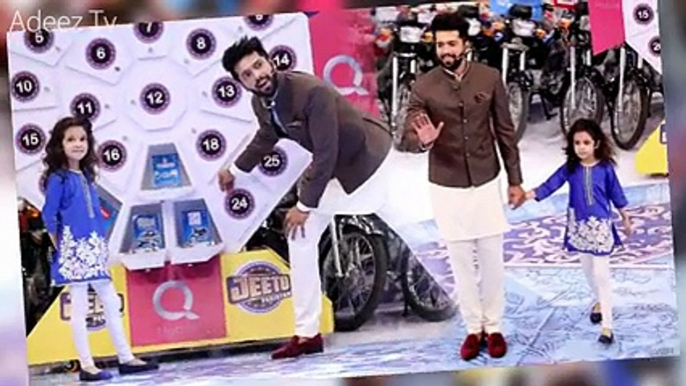 Fabiha Sherazi with Fahad Mustafa’s Daughter Fatima in Jeeto Pakistan Jeeto