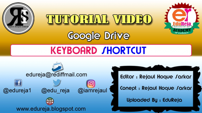 Keyboard Shortcuts - 1 - Google Drive