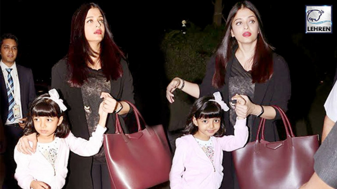 Aishwarya Rai & Daughter Aaradhya Bachchan Make For A PRETTY PAIR In Black & White