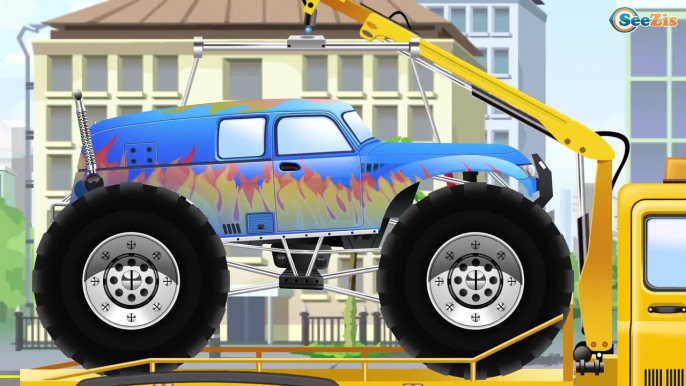 Tow Truck | Car Garage & Car Service | Vehicle repair and service | Kids Auto Cartoon