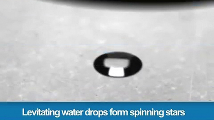 356.Levitating water drops form spinning stars