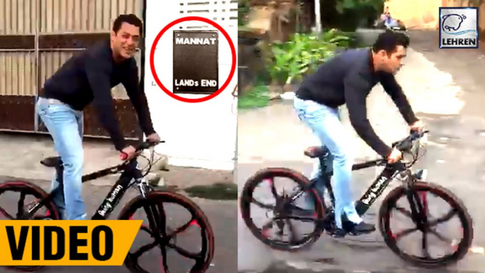 Salman Khan SCREAMS 'Shah Rukh Bhai' Outside Mannat While Cycling In Bandra