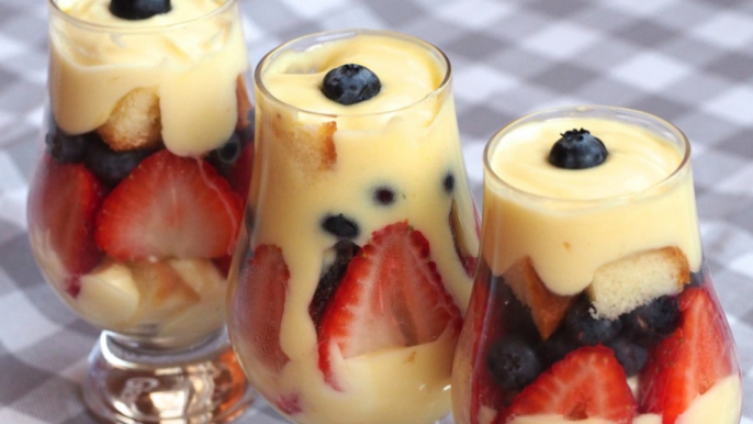 Quick Fruit Triffle | Quick & Easy Fruit Trifle Recipe