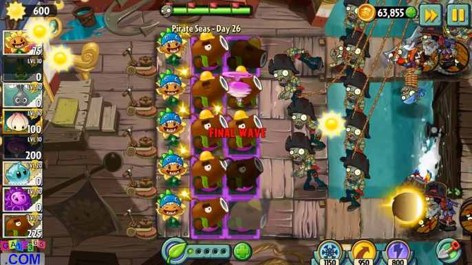 Plants vs. Zombies 2 COCONUT CANNON vs BOSS GARGANTUAR ZOMBIES!