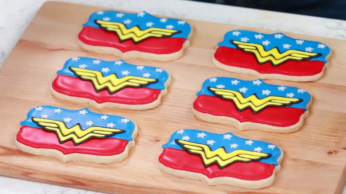 WONDER WOMAN COOKIES (Dairy Free) NERDY NUMMIES