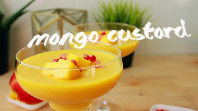 আমের কাস্টার্ড   ঈদের রেসিপি   Mango Custard Recipe Bangla   Bangladeshi Fruit Custard Recipe