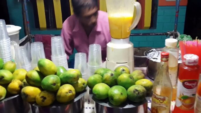 Mango smoothies with fresh cream of Indian butter