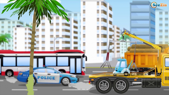 Camiónes infantiles - Trucks for children - Dibujo animado de coches - Carritos para niños