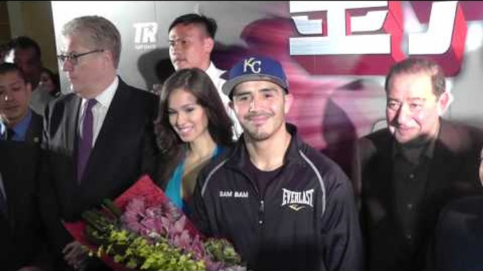 brandon rios vs manny pacquiao rios grand arrivals in china cameras all over EsNews Boxing