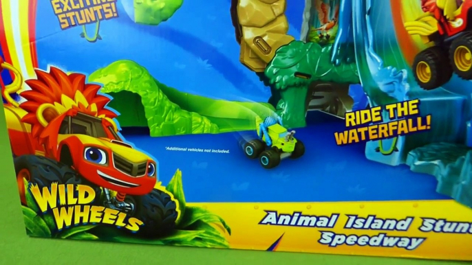 NEW Blaze and the Monster Machines Toys Animal Island Stunts Speedway Playset Wild Wheels