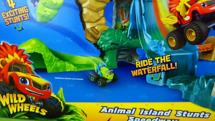 NEW Blaze and the Monster Machines Toys Animal Island Stunts Speedway Playset Wild Wheels