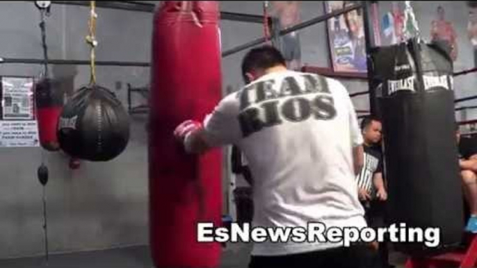 brandon rios vs manny pacquiao rios putting in the work EsNews Boxing