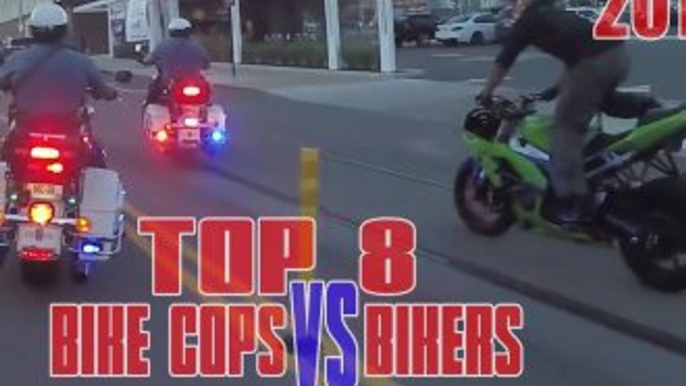 TOP 8 Bike Cops VS Bikers POLICE CHASE Compilation Cop CHASE Motorcycles Running From The Cops