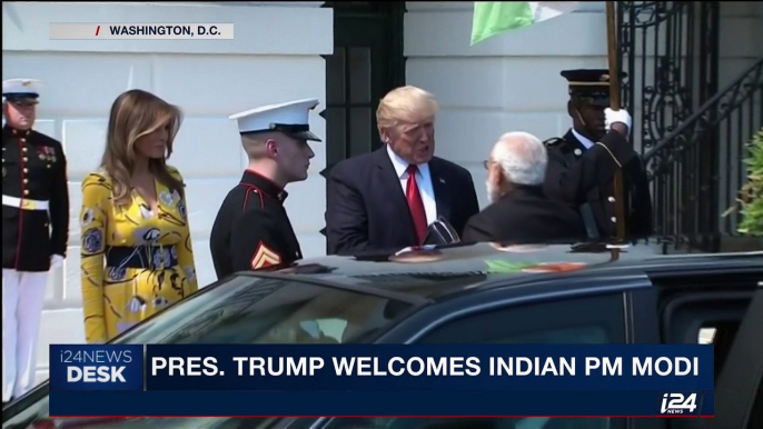 i24NEWS DESK | Pres. Trump welcomes indian PM Modi | Monday, June 26th 2017