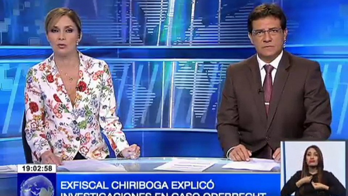 Exfiscal Chiriboga compareció en la Comisión de Fiscalización por las investigaciones en caso Odebrecht