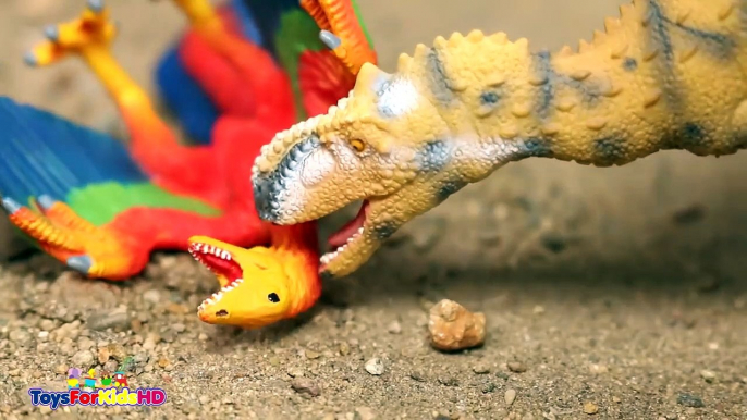 Videos de Dinora niños Yutyrannus v_s Rajasaurus  Schleich Dinosaurios de Juguete