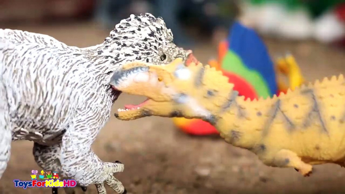 3de Dinosaurios para niños Yutyrannus v_s Rajasaurus  Schleich Di