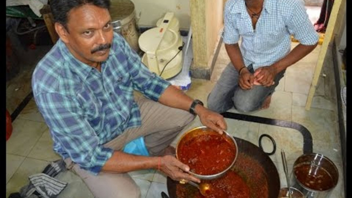 Chicken, Mutton, Prawn Pickles Preparation || Indian Street Food || Non Veg Pickles in Hyderabad