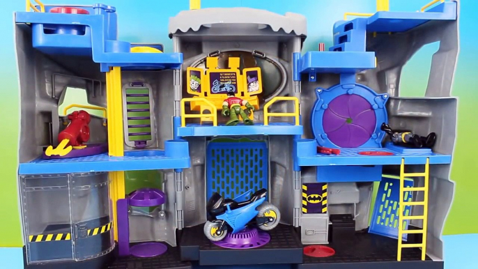 Imaginext Bat Cave Batman & Robin fight the Joker & Penguin Batcave