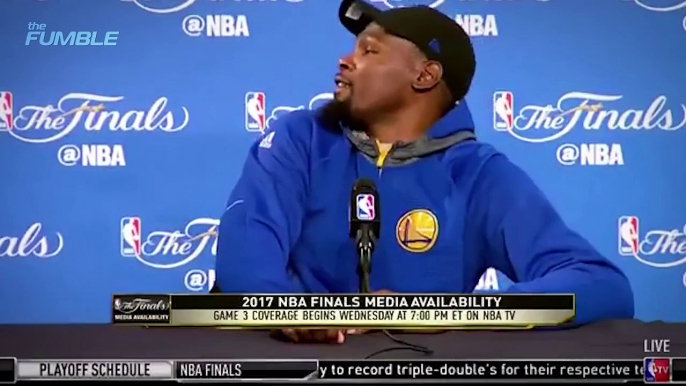 Kevin Durant RUNS Off Stage After Being Scared by Air Conditioner During Press Conference