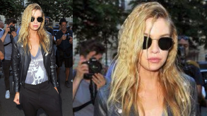 The 27-year-old Victoria’s Secret : Stella Maxwell wears updated take on crimped hair photo