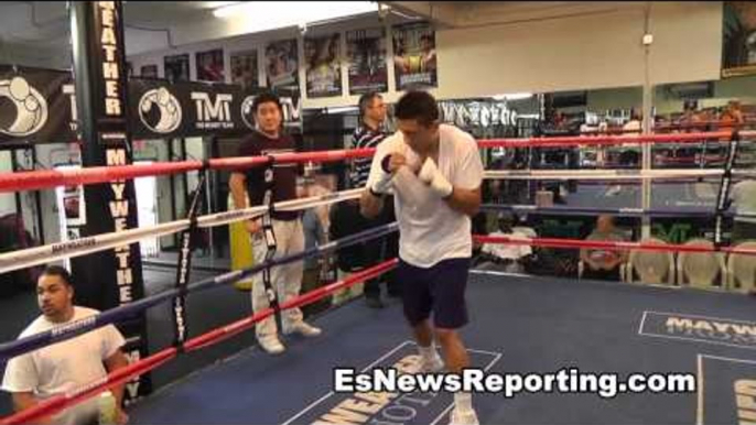 TMT Boxing star Ronald Gavril Putting in work at mayweather boxing club fights sept 14 EsNews Boxing